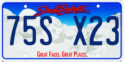 SD license plate 75SX23
