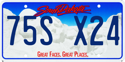 SD license plate 75SX24
