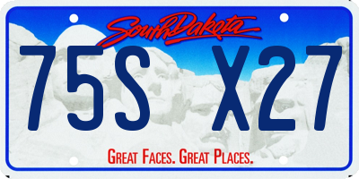 SD license plate 75SX27