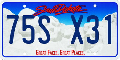 SD license plate 75SX31