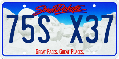 SD license plate 75SX37
