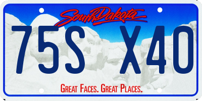 SD license plate 75SX40