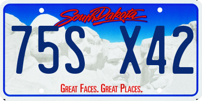 SD license plate 75SX42