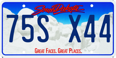 SD license plate 75SX44