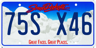 SD license plate 75SX46