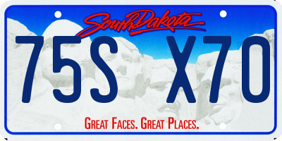 SD license plate 75SX70