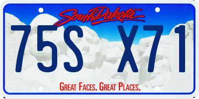 SD license plate 75SX71