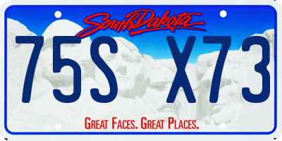 SD license plate 75SX73