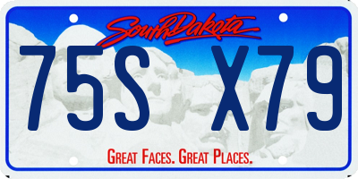 SD license plate 75SX79