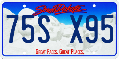 SD license plate 75SX95