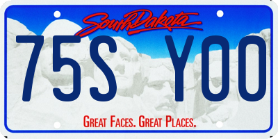 SD license plate 75SY00