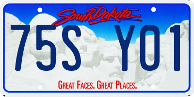 SD license plate 75SY01