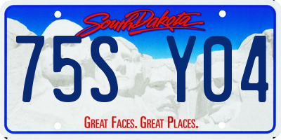 SD license plate 75SY04