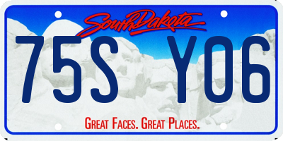 SD license plate 75SY06
