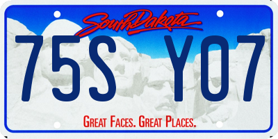 SD license plate 75SY07