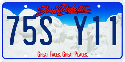 SD license plate 75SY11