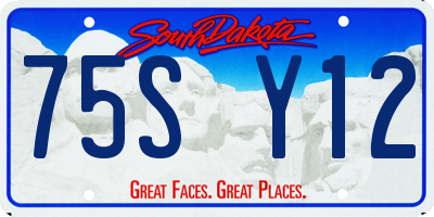 SD license plate 75SY12