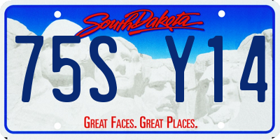 SD license plate 75SY14