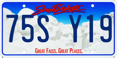 SD license plate 75SY19