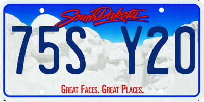 SD license plate 75SY20