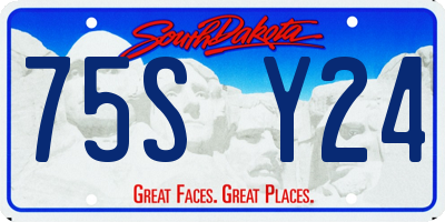 SD license plate 75SY24