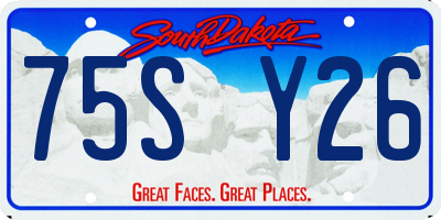 SD license plate 75SY26
