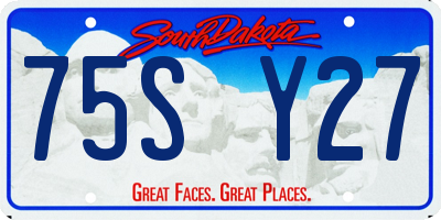 SD license plate 75SY27