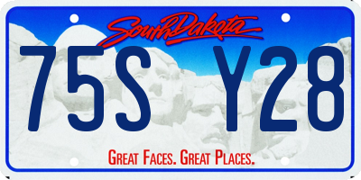 SD license plate 75SY28