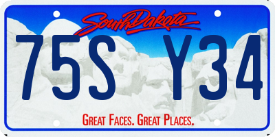 SD license plate 75SY34