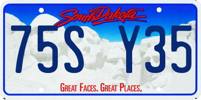 SD license plate 75SY35