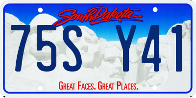SD license plate 75SY41