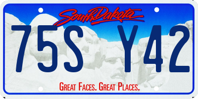 SD license plate 75SY42