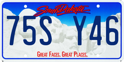 SD license plate 75SY46