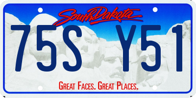 SD license plate 75SY51