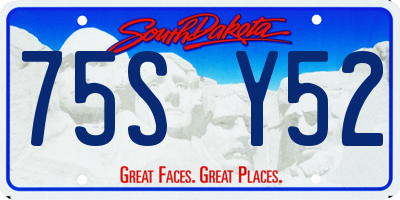 SD license plate 75SY52