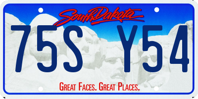 SD license plate 75SY54