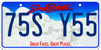 SD license plate 75SY55