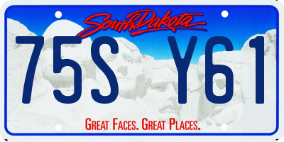 SD license plate 75SY61