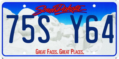 SD license plate 75SY64