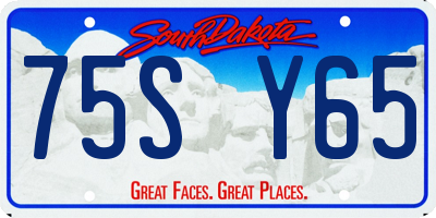 SD license plate 75SY65