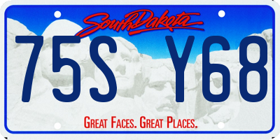 SD license plate 75SY68