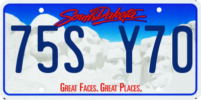 SD license plate 75SY70