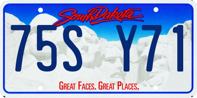 SD license plate 75SY71