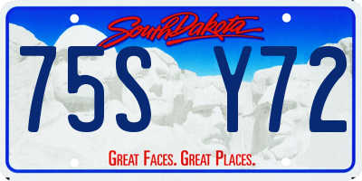 SD license plate 75SY72