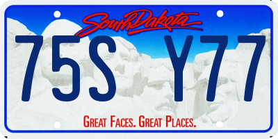 SD license plate 75SY77