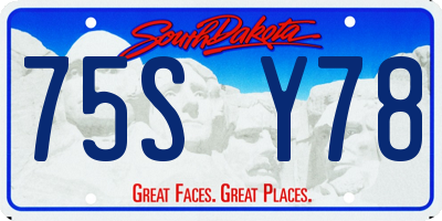 SD license plate 75SY78