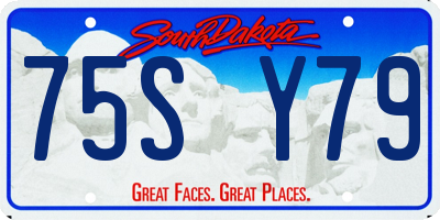 SD license plate 75SY79