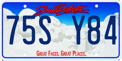 SD license plate 75SY84