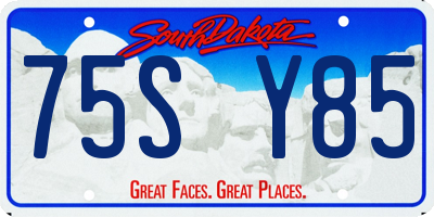 SD license plate 75SY85