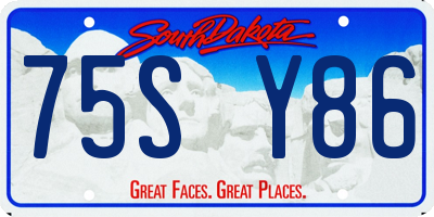 SD license plate 75SY86